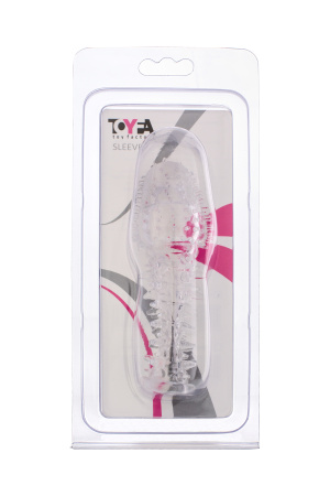 Насадка на пенис с ворсинками TOYFA, прозрачная, 13,5 см
