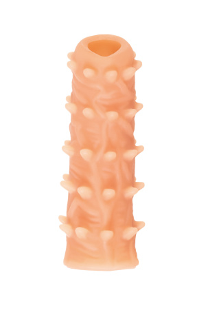 Насадка KOKOS реалистичная с дополнительной стимуляцией, TPE, телесная, 12 см