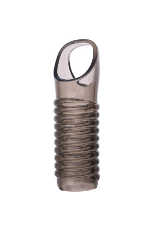 Насадка на пенис TOYFA XLoverr, черная, 11 см, Ø 3,6