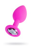 Анальная втулка  TODO BY TOYFA BRILLIANT, силикон, розовая, 7 см, Ø 2 см